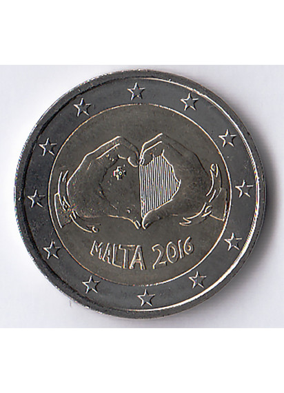 2016 - 2 Euro MALTA Dai Bambini con Solidarietà Fdc